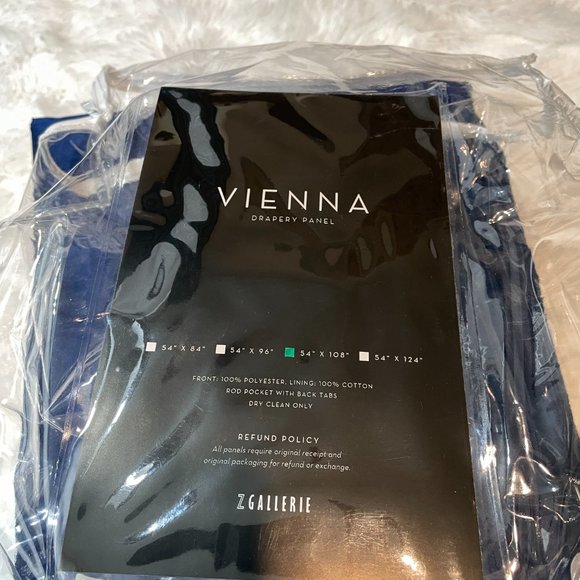 Z Gallerie Accents Z Gallerie Vienna Drapery Panels Sapphire Blue 2